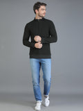 Colvyn Harris Half Zip Heavy Mattie Cotton Olive Sweatshirt for Men