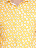 COLVYNHARRIS JEANS Men Yellow Reversible Floral Printed Casual Shirt