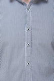 COLVYNHARRIS JEANS Men casualwear Full Sleeve Slim Fit Shirt Collar Luxury Grey Stripes Shirt