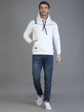 Colvyn Harris Cotton Fleece Hoodie White Sweatshirt for Men