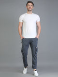 Colvyn Harris Regular Fit Multi-Pockets Grey Cargo Pant for Men