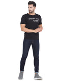 Men's Black Slim Fit T-Shirts