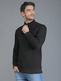 Colvyn Harris Half Zip Heavy Mattie Cotton Black Sweatshirt for Men