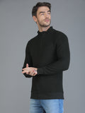 Colvyn Harris Half Zip Heavy Mattie Cotton Olive Sweatshirt for Men