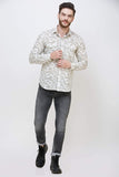 COLVYNHARRIS JEANS Men casualwear Full Sleeve Shirt Collar Luxury Cream Shirt