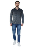 COLVYNHARRIS JEANS Men Casualwear Full Sleeve Slim Fit Grey Check Shirt