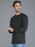 Colvyn Harris Cotton Fleece Crew Neck Dark Grey Sweatshirt for Men