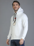 Colvyn Harris Cotton Fleece Hoodie White Sweatshirt for Men