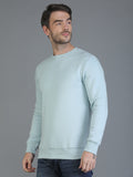 Colvyn Harris Cotton Fleece Crew Neck Sky Blue Sweatshirt for Men