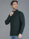 Colvyn Harris Half Zip Heavy Mattie Cotton Dark Green Sweatshirt for Men