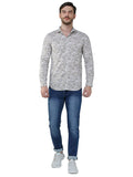 COLVYNHARRIS JEANS Men Casualwear Full Sleeve Slim Fit Beige Floral Print Shirt