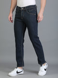 Colvyn Harris Regular Fit Mid Rise Cotton Flat Knit Raw Tint Jeans for Men