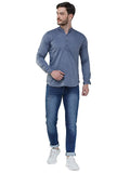 COLVYNHARRIS JEANS Men Casualwear Full Sleeve Slim Fit Grey Shirt