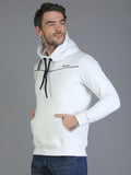 Colvyn Harris Cotton Fleece Hoodie White Sweatshirt for Men