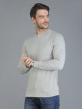 Colvyn Harris Cotton Fleece Crew Neck Cement Grey Sweatshirt for Men