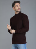 Colvyn Harris Half Zip Heavy Mattie Cotton Wine Shade Sweatshirt for Men