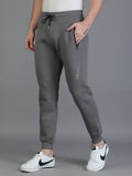 Colvyn Harris Regular Fit Solid Dark Grey Track Pant for Men