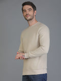 Colvyn Harris Cotton Fleece Crew Neck Forested Almond Sweatshirt for Men