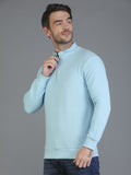 Colvyn Harris Half Zip Heavy Mattie Cotton Sky Blue Sweatshirt for Men