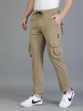 Colvyn Harris Regular Fit Multi-Pockets Beige Cargo Pant for Men