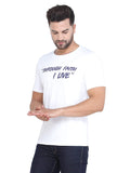 Men's White Slim Fit T-Shirts colvynharris