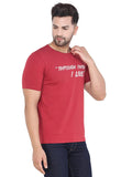 Men's Red Slim Fit T-Shirts