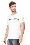 Men's Half Sleeves Round Neck Slim Fit White T-shirt colvynharris