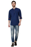 Mens Navy Color Slim Fit Kurta