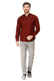 Men's Maroon Full Sleeve Slim Fit Luxury Shirt colvynharris