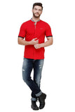 Men's Red Half Sleeve Casual Luxury Shirt