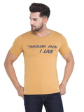 Men's Mustard Slim Fit T-Shirts