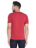 Men's Red Slim Fit T-Shirts colvynharris