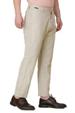 Mens Cream Loose Fit Casual Trouser