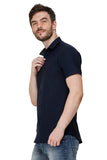 Mens Navy Blue Slim Fit Casual Shirts colvynharris