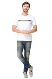 Men's Half Sleeves Round Neck Slim Fit White T-shirt