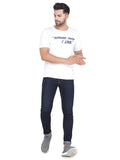 Men's White Slim Fit T-Shirts
