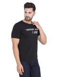 Men's Black Slim Fit T-Shirts
