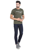 Men's Olive Slim Fit T-Shirts