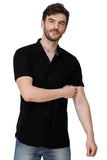 Mens Black Slim Fit Casual Shirts