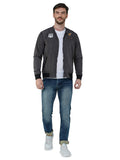 Men's Grey Winterwear Zipper Bomber Jacket