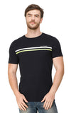 Men's Half Sleeves Round Neck Slim Fit Black T-Shirt colvynharris