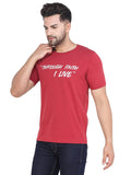 Men's Red Slim Fit T-Shirts