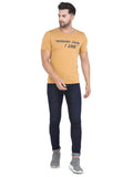 Men's Mustard Slim Fit T-Shirts