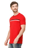 Men's Half Sleeves Round Neck Slim Fit Red T-Shirt