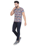 Men's Multicolor Slim Fit T-Shirts