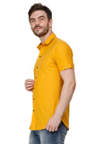 Mens Yellow Slim Fit Casual Shirts colvynharris
