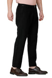 Mens Black Loose Fit Casual Trouser