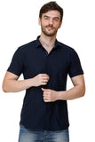Mens Navy Blue Slim Fit Casual Shirts