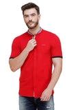Men's Red Half Sleeve Casual Luxury Shirt colvynharris