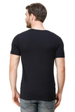 Men's Half Sleeves Round Neck Slim Fit Black T-Shirt